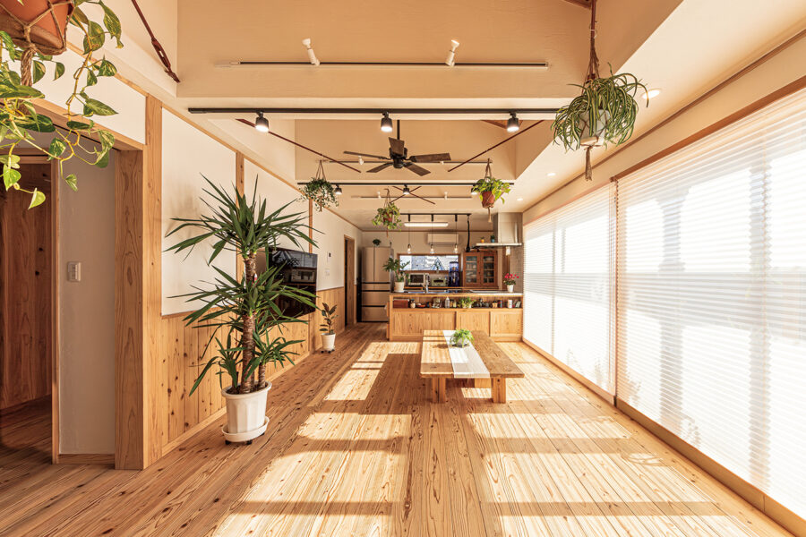 コントロールできる動線配慮と 自然素材が快適な空間を創る
