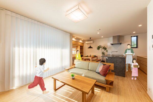 山下住宅「ＬＤＫ中心に住まう開放的な平屋、見学会」